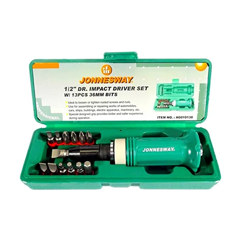 Jonnesway Destornillador de impacto de 1/2" con tapa