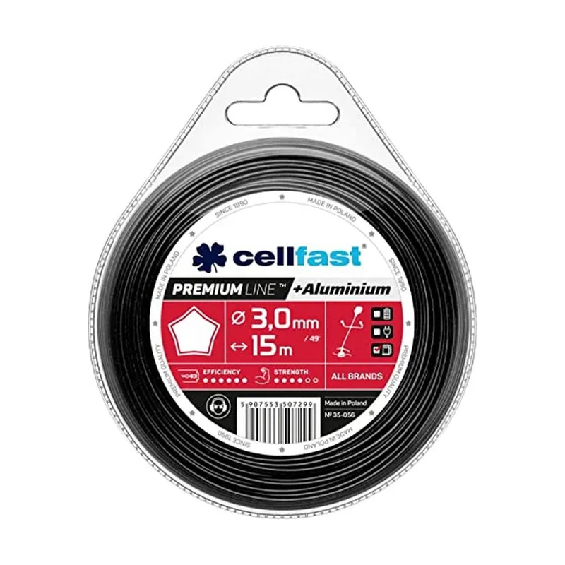 Cellfast Hilo Para Desbrozadoras Hilo Desbrozadora Premium Estrella 3,0 mm 15 m