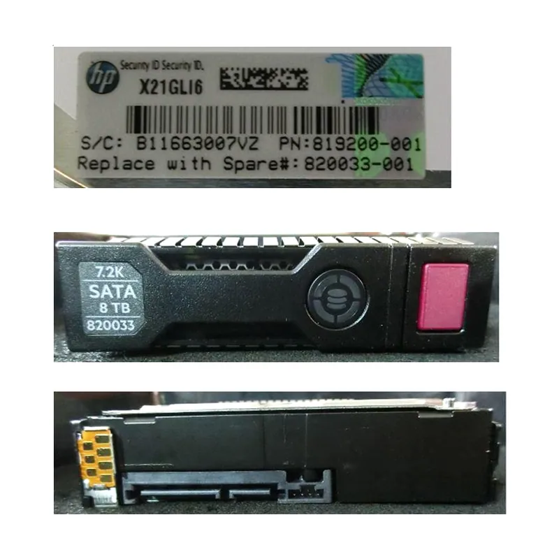 HP HPE 820033-001 disco duro interno 3.5" 8 TB Serial ATA III