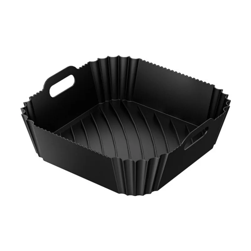 Abrila Bandeja silicona manacor freidora aire 6x22,5x22cm negro antiadherente