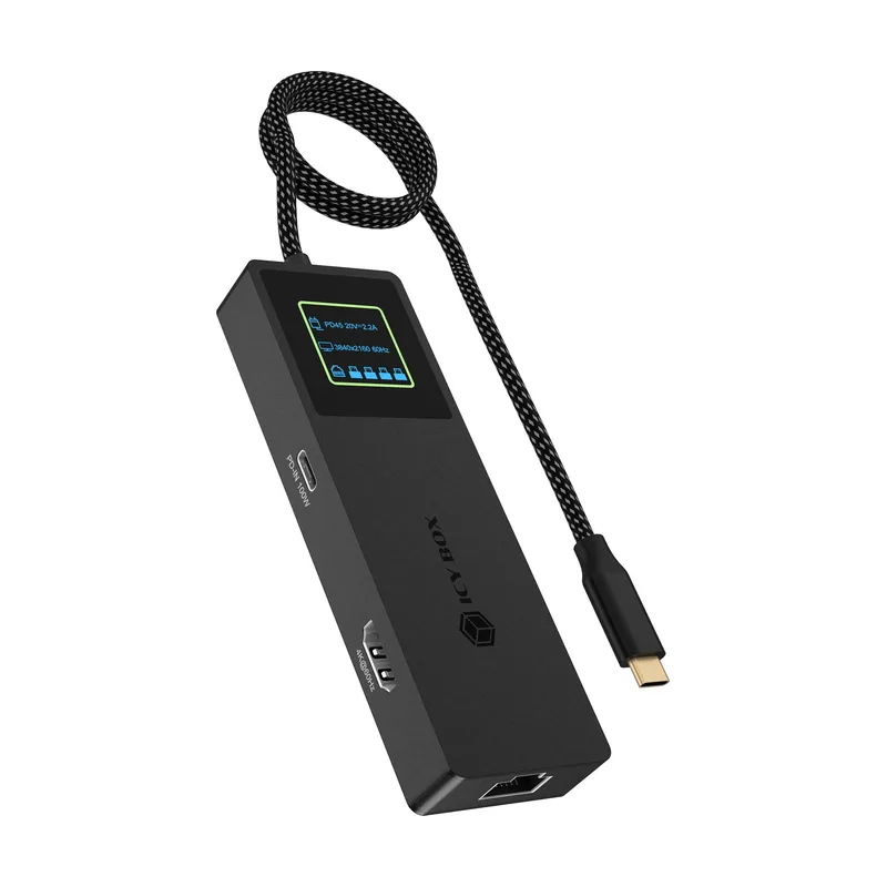 ICY BOX Spade Dock 4038 Alámbrico USB 3.2 Gen 2 3.1 Gen 2 Type-C