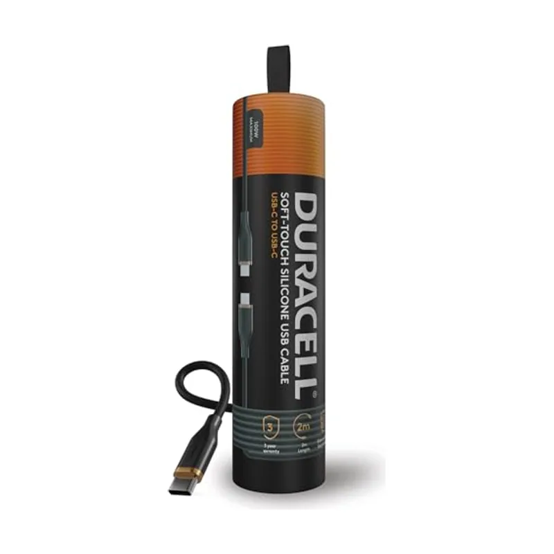 Duracell Cable de silicona USB-C a USB-C de 2 m