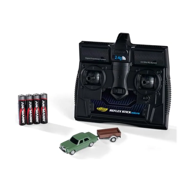 Tamiya carson Carson Mercedes-Benz 200/8 RC 1:87 Verde con Remolque RTR H0