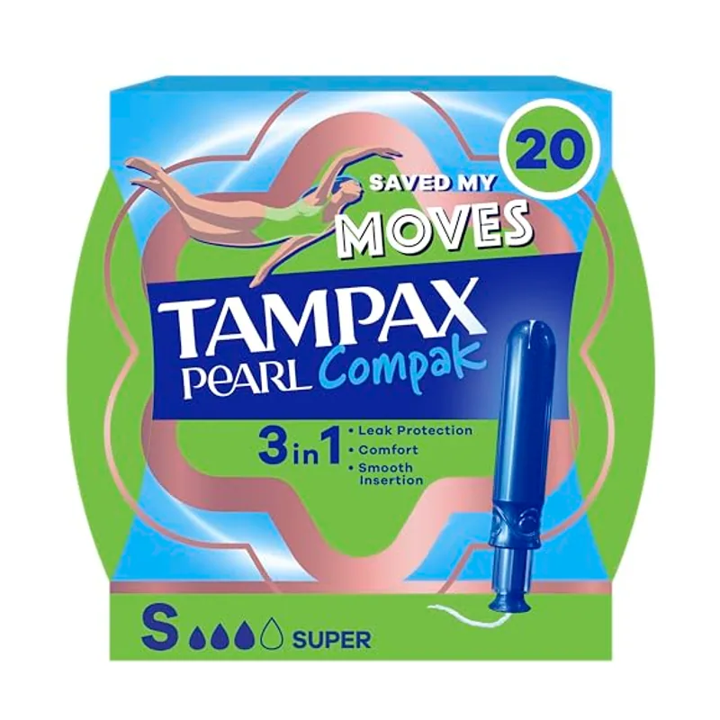 Tampax Pearl Compak Super Almohadillas con aplicador x20