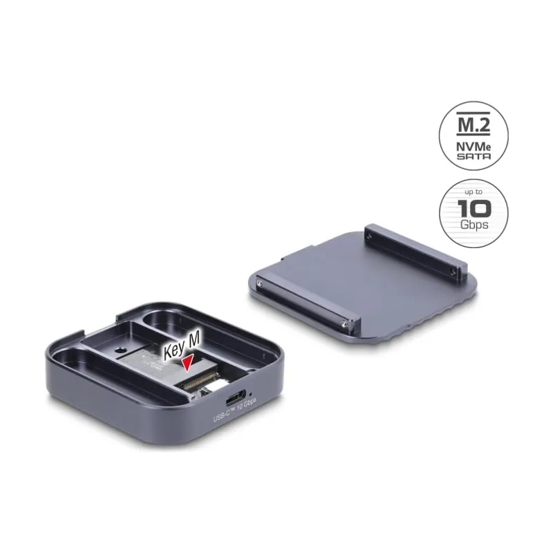 Delock Carcasa magnética USB Type-C™ 10 Gbps para 1 M.2