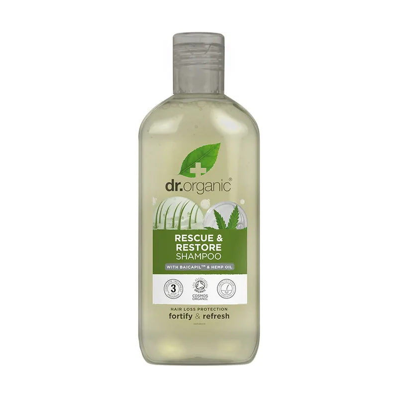 Dr. Organic Rescue & restore champú para cabello fino 265 ml