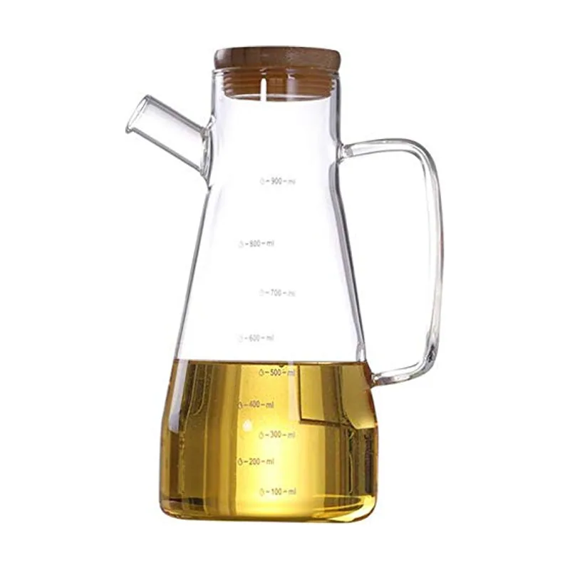 Aerocool Tlilyy Botella de aceite de vidrio transparente de 900 ml