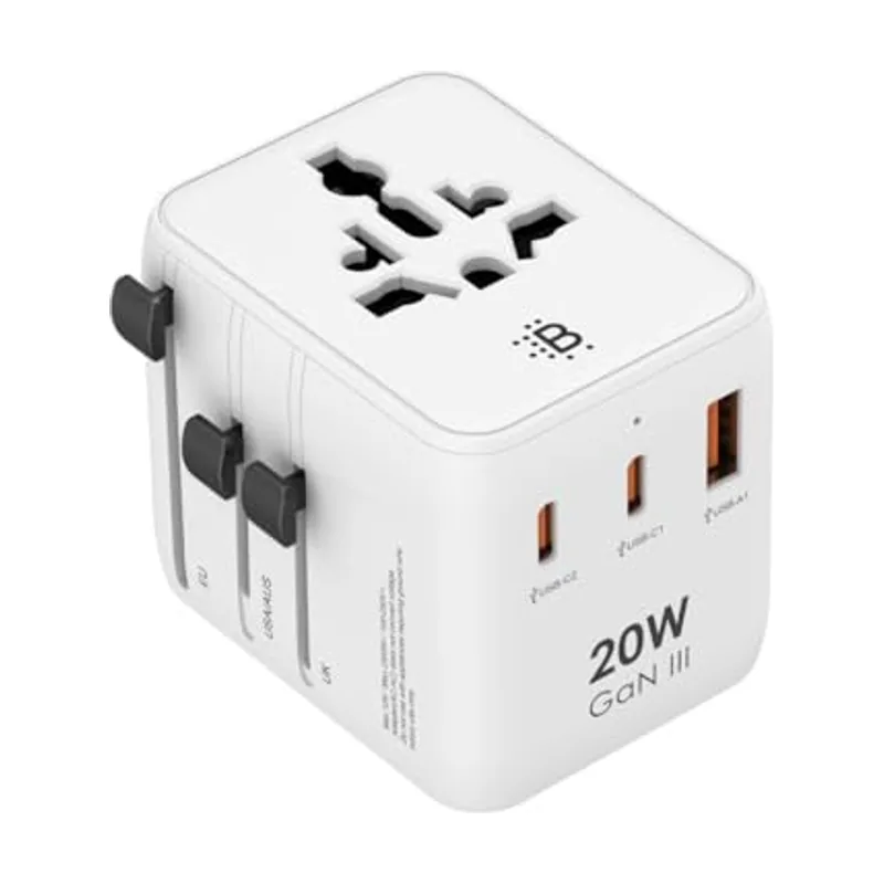 Boompods World Travel Plug 20W White WLD20W