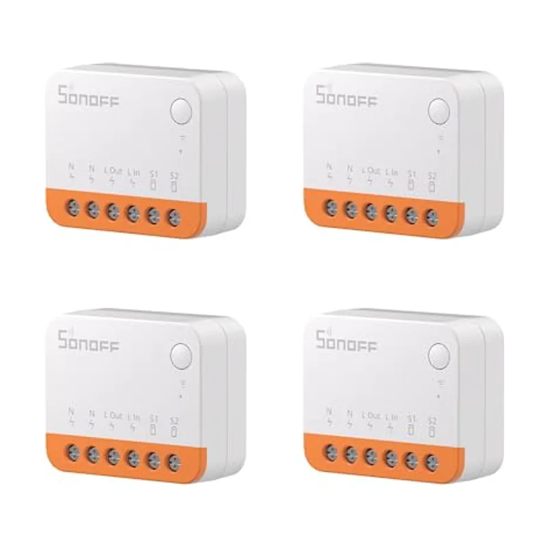 Sonoff Interruptor WiFi Inteligente de 2 Vías,SONOFF MINIR4 4PCS mini Interruptor