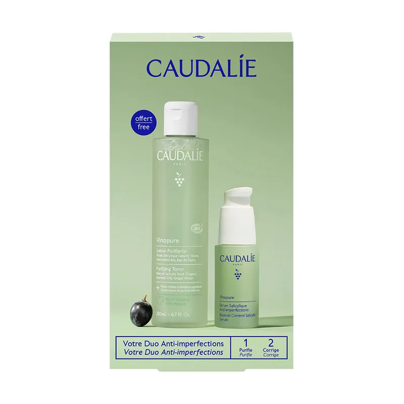 Caudalie Vinopure DUO ANTI-IMPERFECCIONES Estuche 2 pz