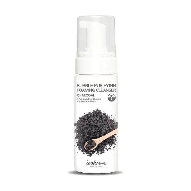 Look at me - Bubble Purifying Foaming Cleanser Charcoal, Limpiador Facial Piel Grasa, 150ml