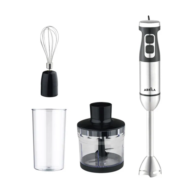 Abrila mano onega 1700w dc negro/niquel 2vel. ajustables cuchillas ac.inox.vaso+picador+batidor desmontable 41,5x6,5x6,5cm