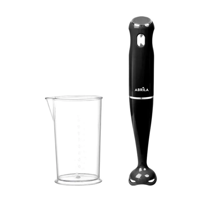 Abrila mano tigris 1000w negra cuchilla acero c/vaso mezclador y asa ergonomica