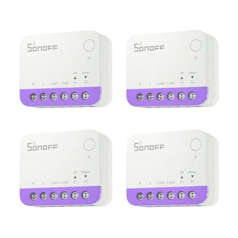 Sonoff pack 4 interruptores inteligentes mini-rbs mini para persianas enrollables