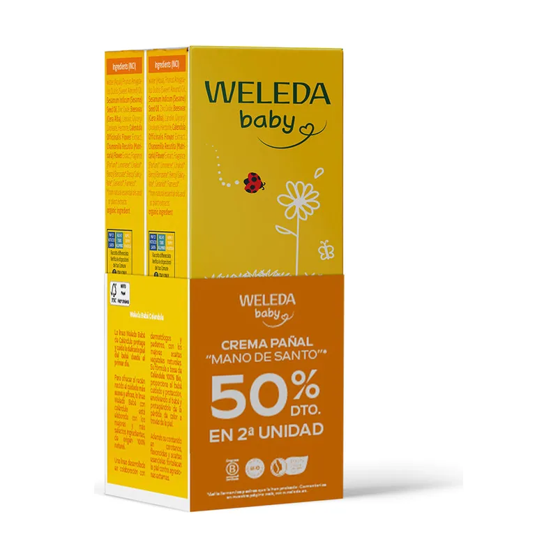 Weleda BABY caléndula crema pañal 2 x 75 ml