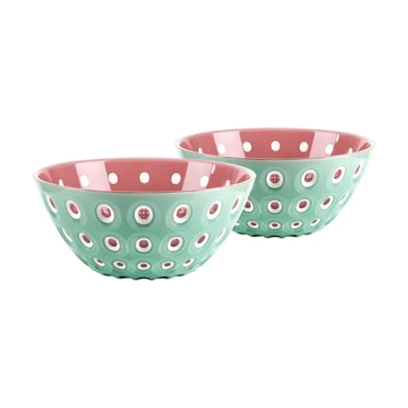 Guzzini Juego de 2 cuencos 12 cm "Le Murrine" matcha-blanco-malva