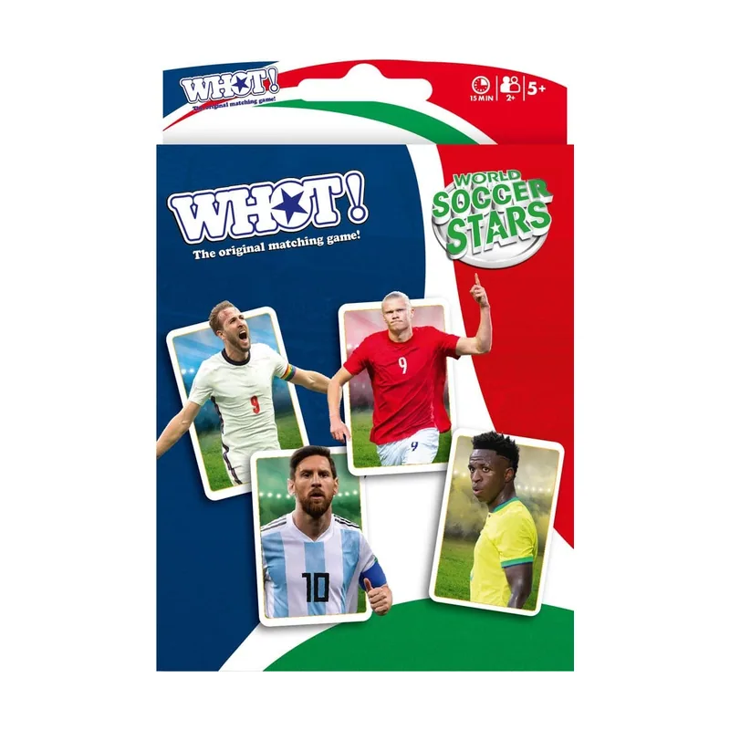 Winning moves WHOT! Fútbol Juego De Cartas para Niños Desde 6 Años para los Fans de Las Grandes Estrellas del fútbol