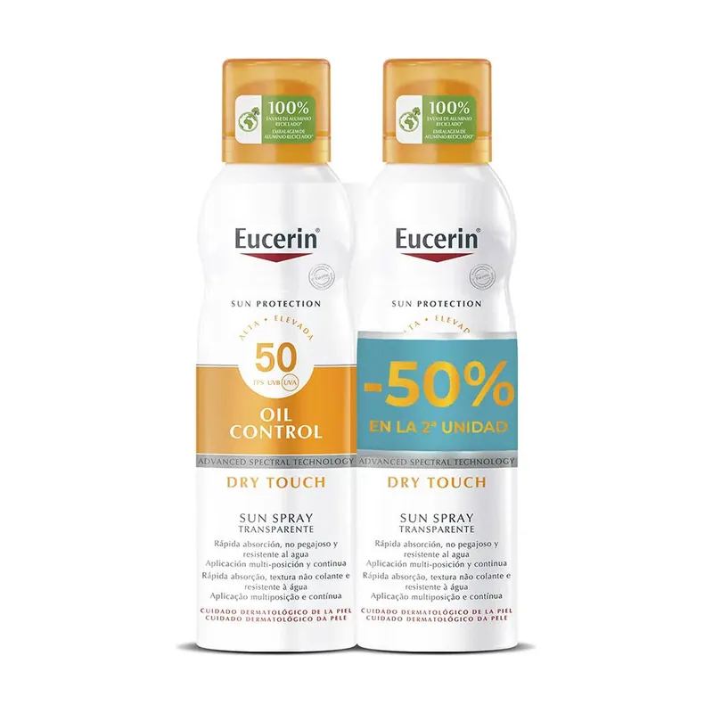 Biersdorf Eucerin Duplo Sun Body Oil Control Aerosol Spray Spf50 2x200 Ml