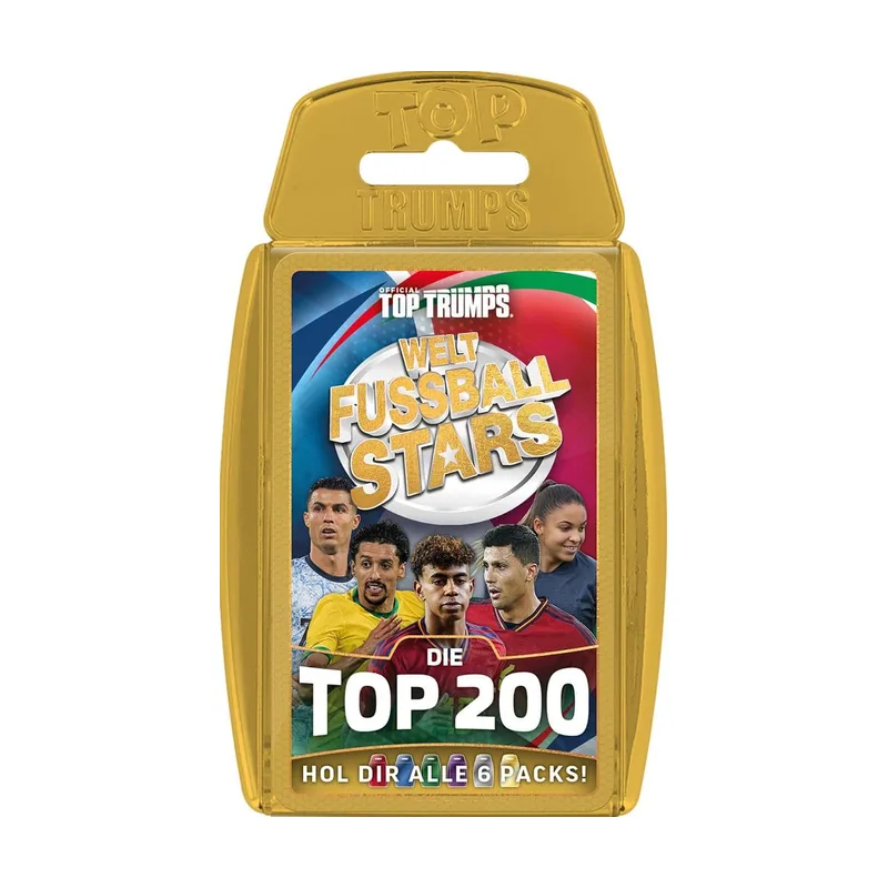 Winning moves World football stars juego de cartas 200 pack 6 *edición alemana*