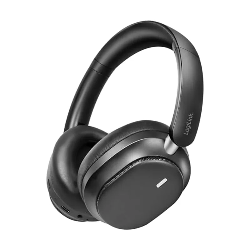 LogiLink Auriculares 6.0 con cancelación de Ruido Activo híbrido Hybrid ANC