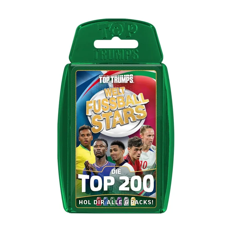 Winning moves World football stars juego de cartas 200 pack 3 *edición alemana*
