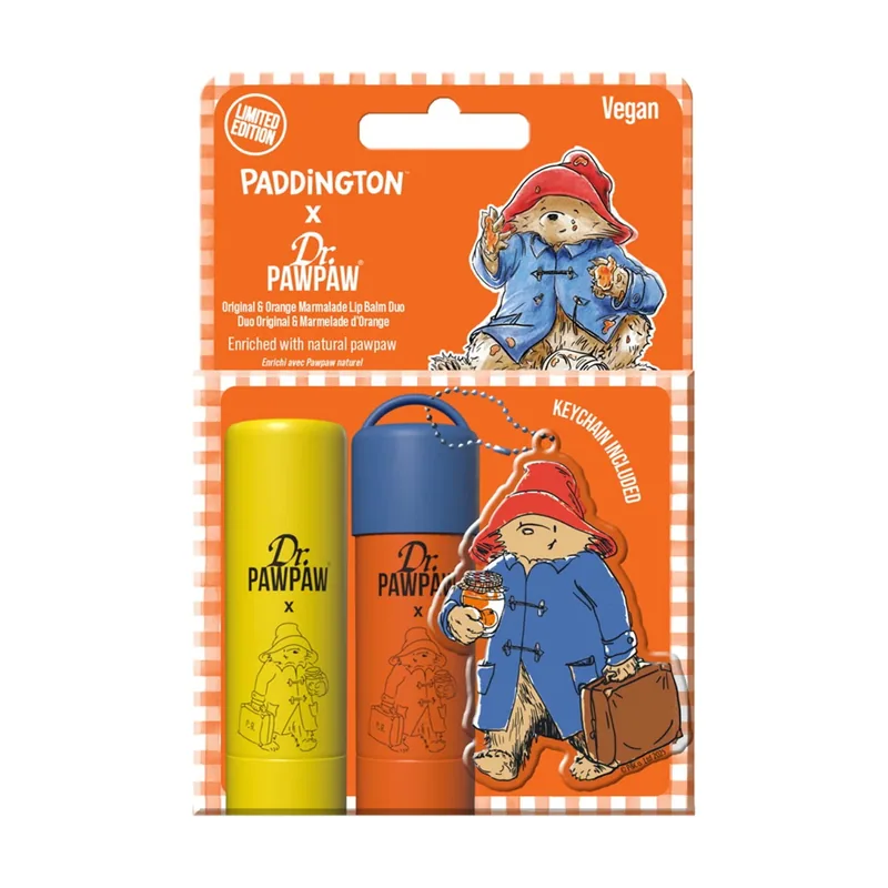Dr. pawpaw DPP x Paddington & Orange Marmalade Lip Balm Duo llavero