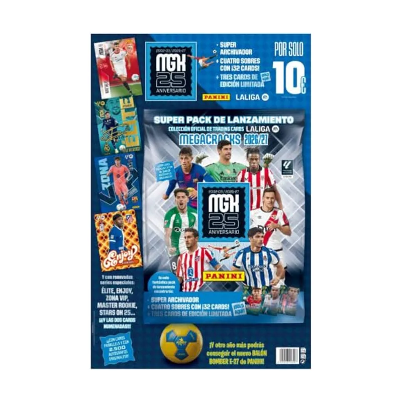 Panini Álbum Megacracks 2026 2027 Super Pack de Lanzamiento LaLiga