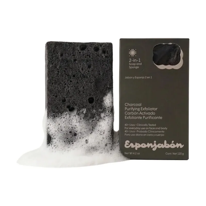 Esponjabon charcoal exfoliating & purifying