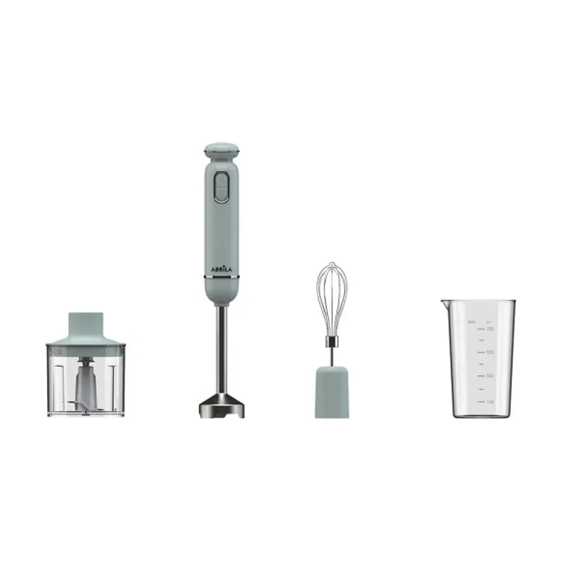 Abrila mano kent 600w verde 2vel+turbo cuchi llas ac.inoxidable c/vaso+picadora+batidor desmontable 40x6,6x6,6cm