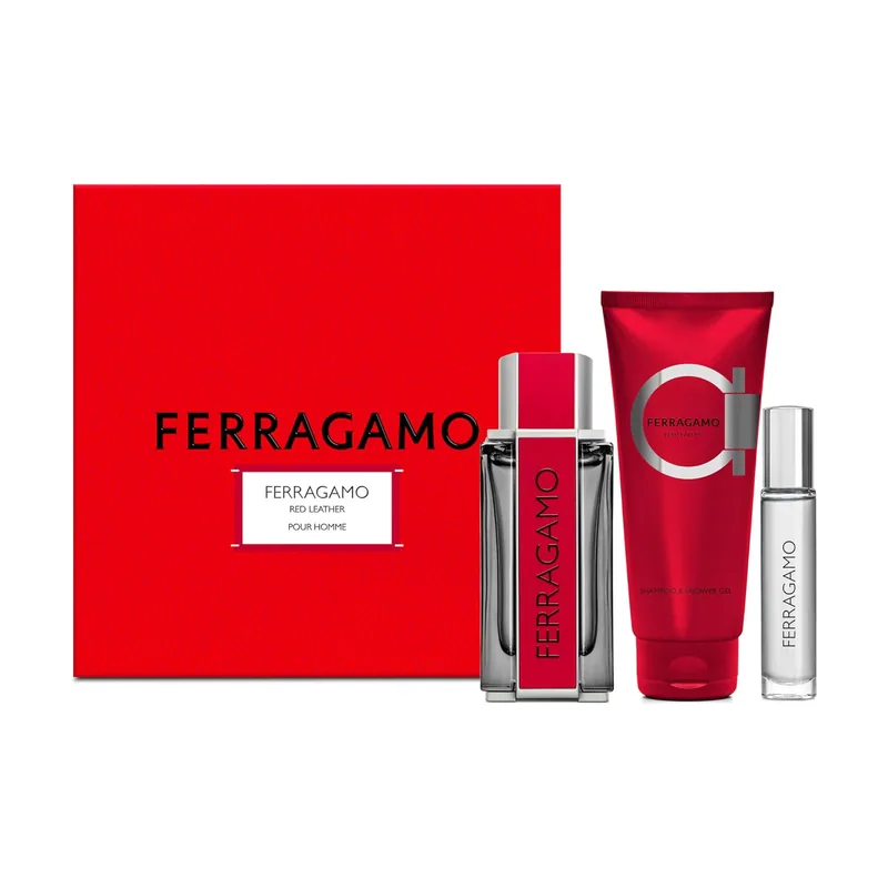 Salvatore Ferragamo Set red leather