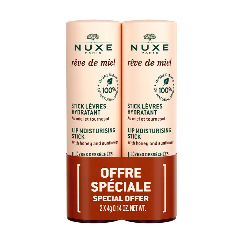 Nuxe RÊVE DE Miel Stick DE Labios Hidratante lote 2 x 4 gr