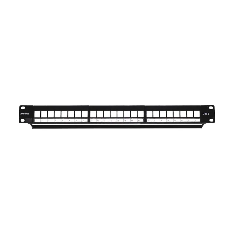 Phoenix technologies Phoenix patch panel vacio para rack de 24 puertos categoria 6 1u