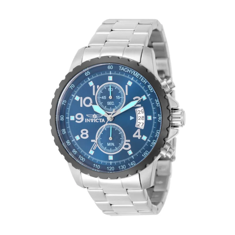 Invicta Specialty 50686 correa Gris plata Dial Azul Hombre