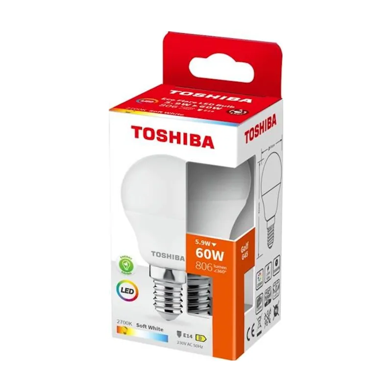 Toshiba Bombilla led ecoflare g45 e14