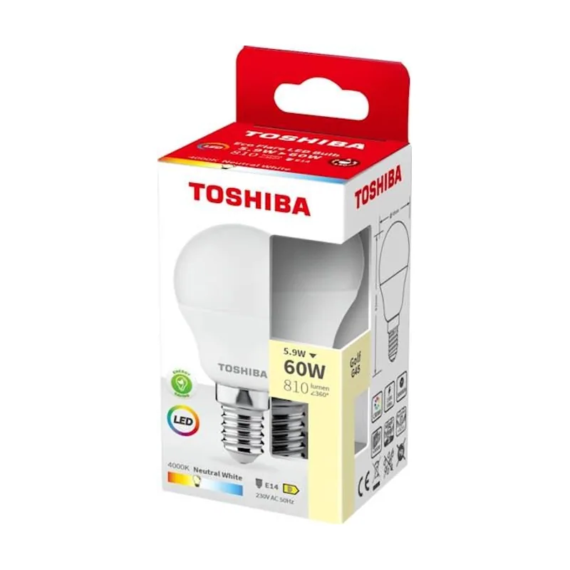 Toshiba Bombilla led ecoflare g45 e14