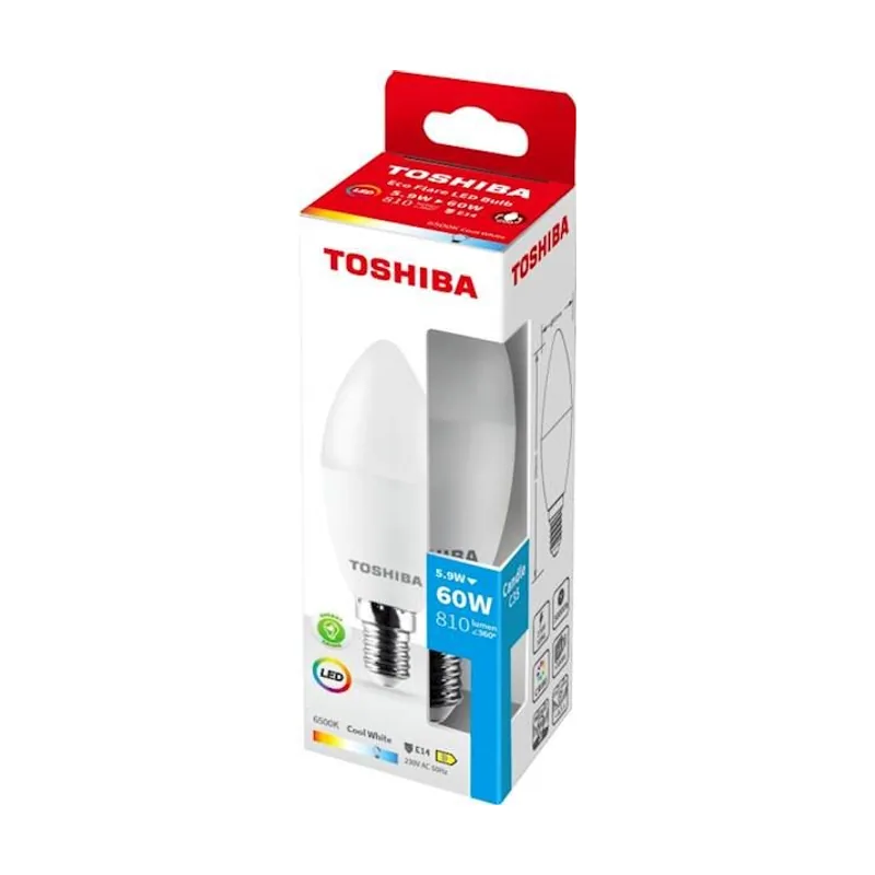 Toshiba Bombilla led ecoflare c35 e14