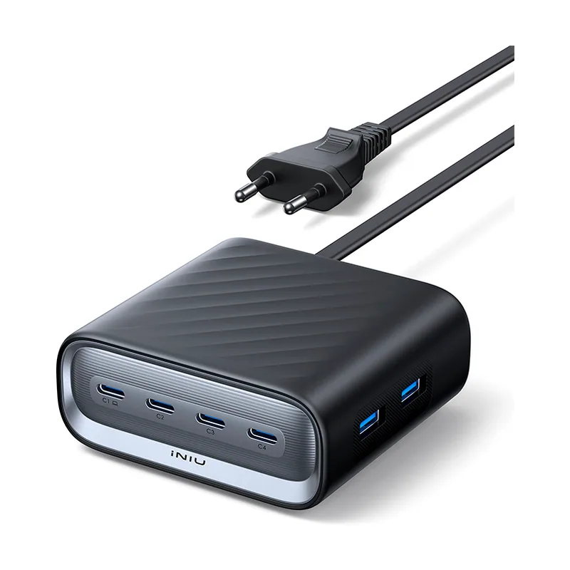 2 Iniu cargador desktop charging station 130w 4usb-c+ 2usb-a