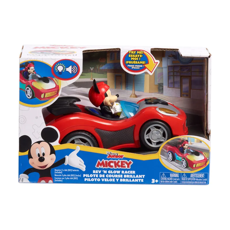 Just play Vehículos Mickey Mouse Rev 'n Go con Luces y Sonidos