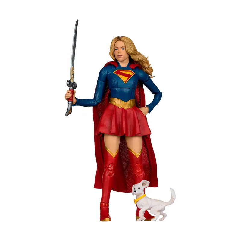Sas trade invaders McFarlane Figurine articulado de 18 cm Supergirl y Baby Krypto película Supergirl del Universo DC edición Deluxe Theatrical