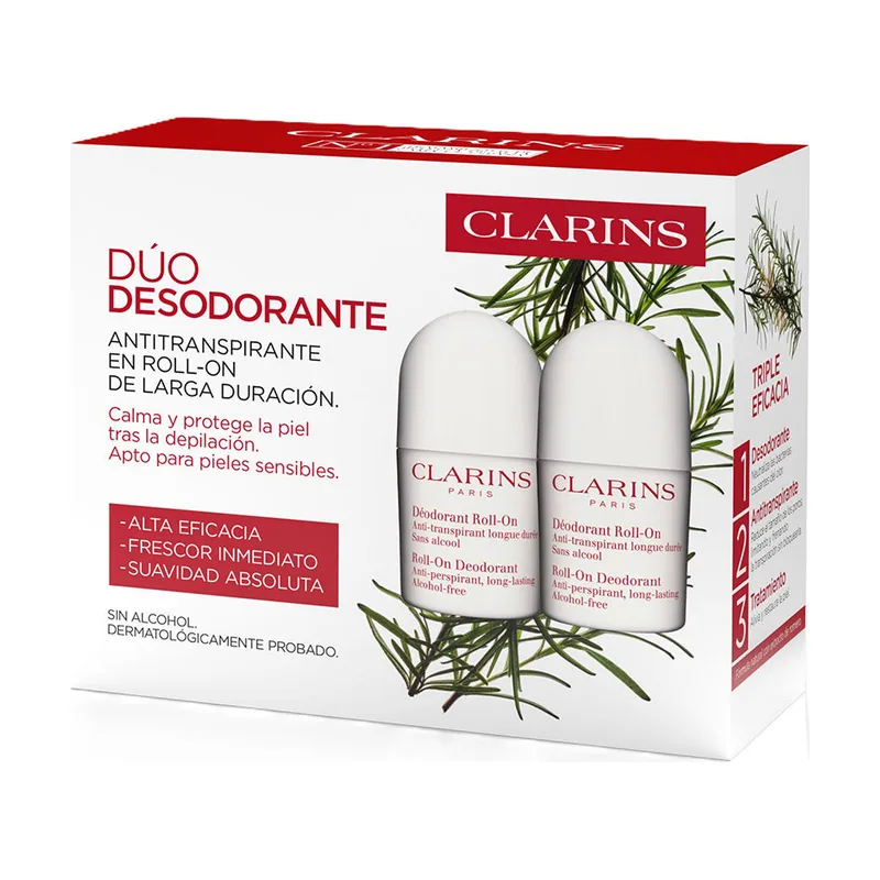Clarins desodorante ROLL-ON 2 x 50 ml