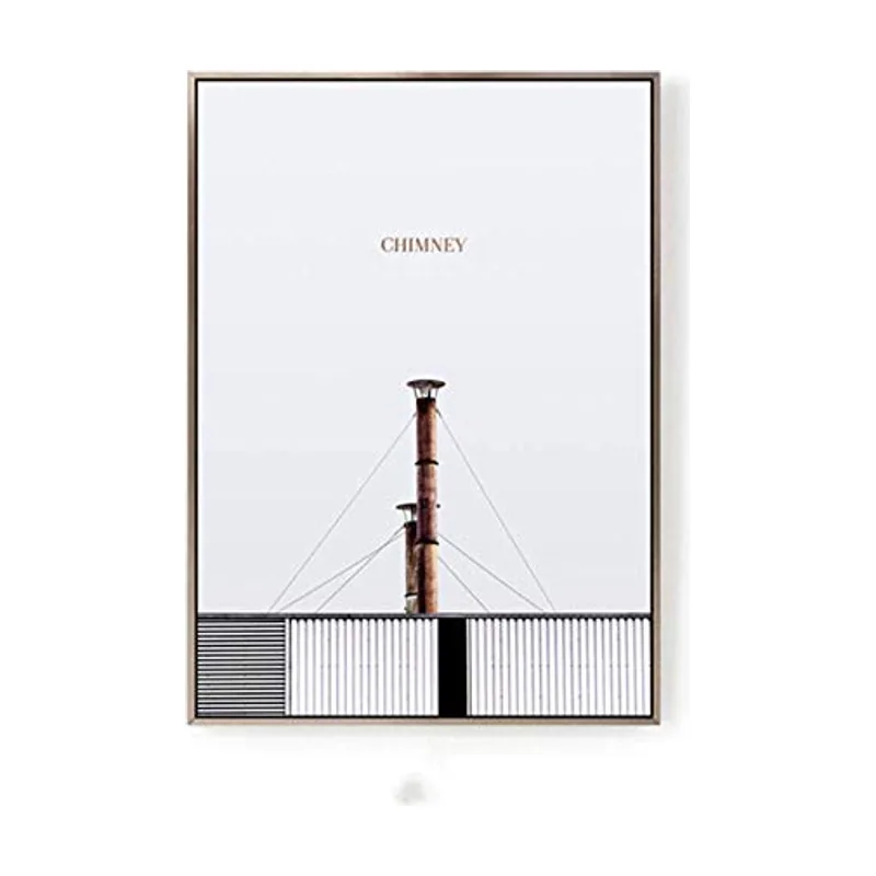 Hikvision Esculturas de edificios nórdicos puente arte de la pared impresiones de pintura en lienzo carteles de paisajes para sala de estar Impresión moderna en lienzo-50x70cm sin marco