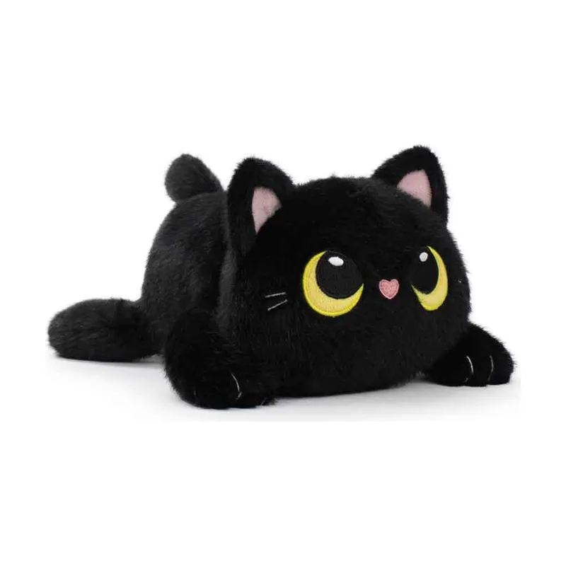 Barrado Peluche Gato Negro Tumbado