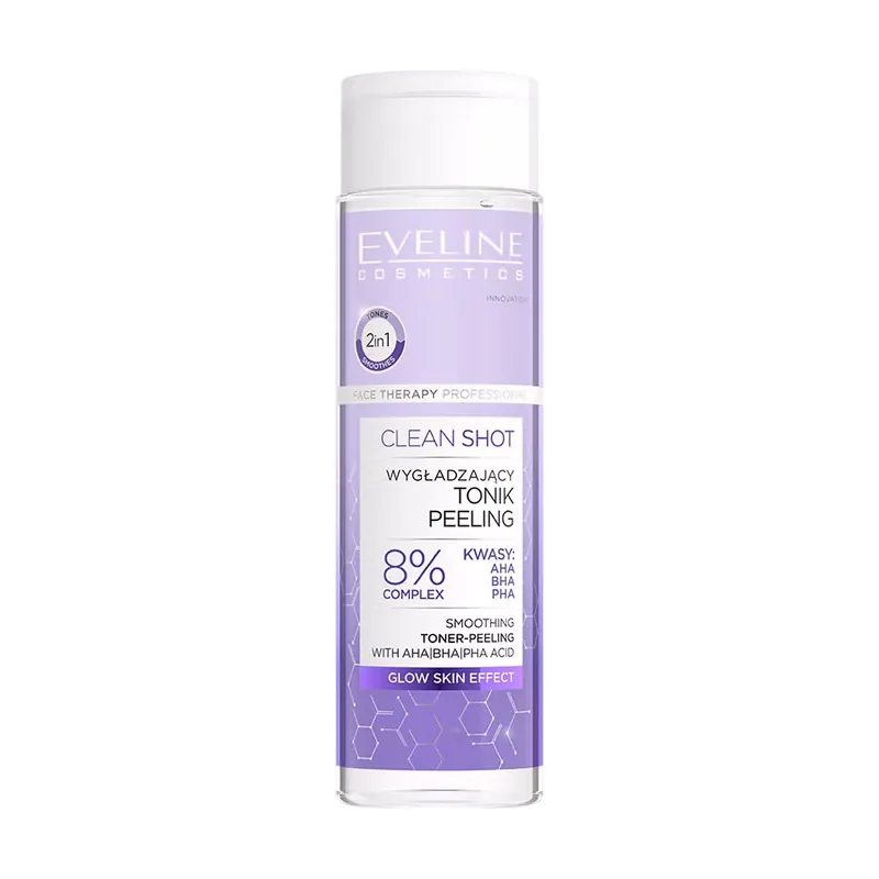 Eveline cosmetics Terapia facial Tónico exfoliante profesional Clean Shot