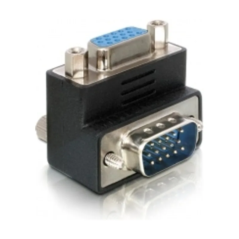 Delock Adapter VGA male/female right angled VGA 15pin