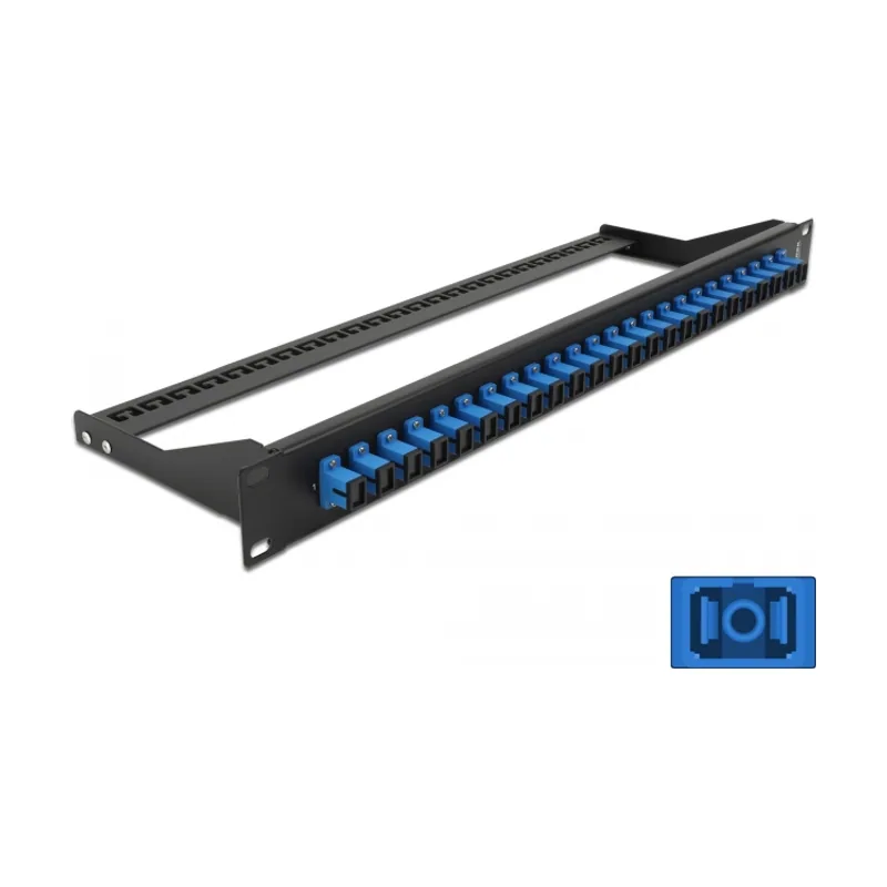 Delock Panel de parches de fibra 19" 24 puertos SC Simplex