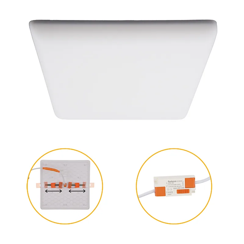 Lumit Downlight empotrable rupia cct cuadrado 24w led 2600lm 3000-4000-6500k l.17,5xan.17,5xal.2cm