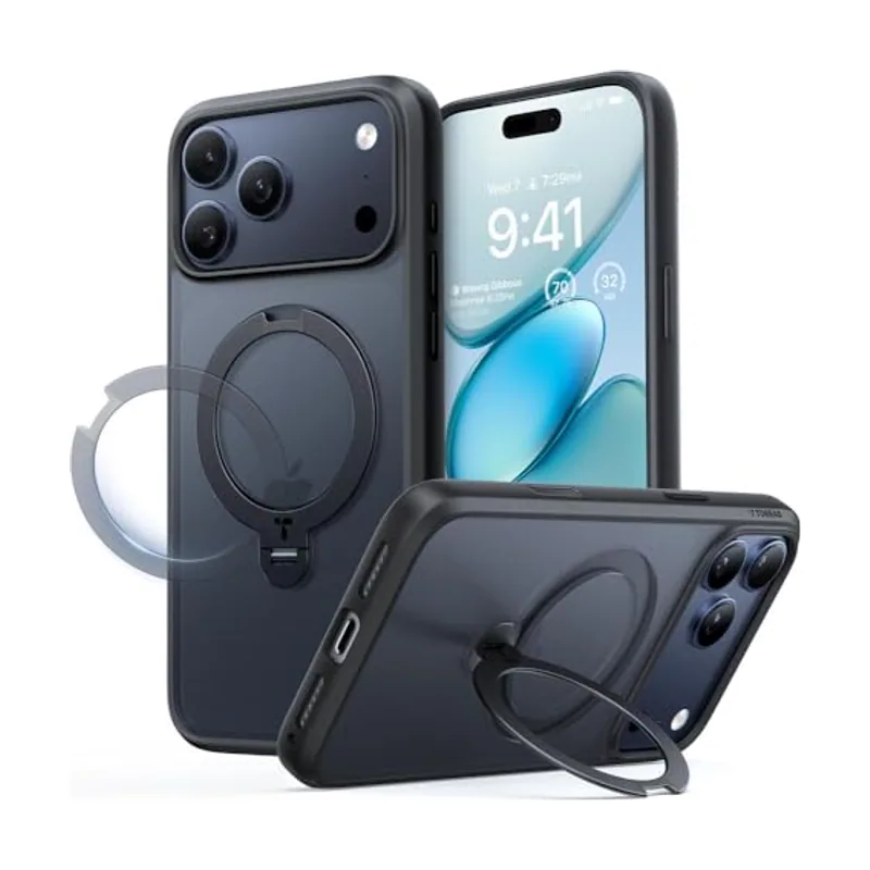 Torras UPro Ostand Spin Funda Adecuada para Apple iPhone 17 Pro