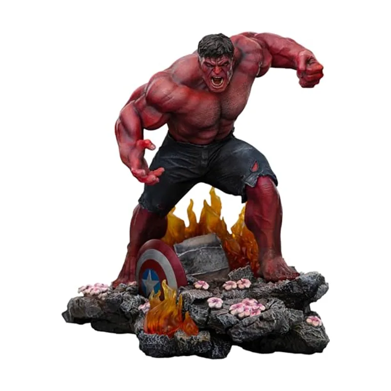 Iron Studios Estatua Art Scale 1/10 Red Hulk Captain America Brave World 23.5 cm
