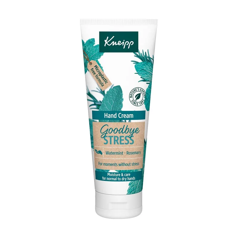 Kneipp Crema de Manos Goodbye Stress con Aceites de Menta Acuática y Romero Relajación y Bienestar Hidratante Piel seca 75 ml
