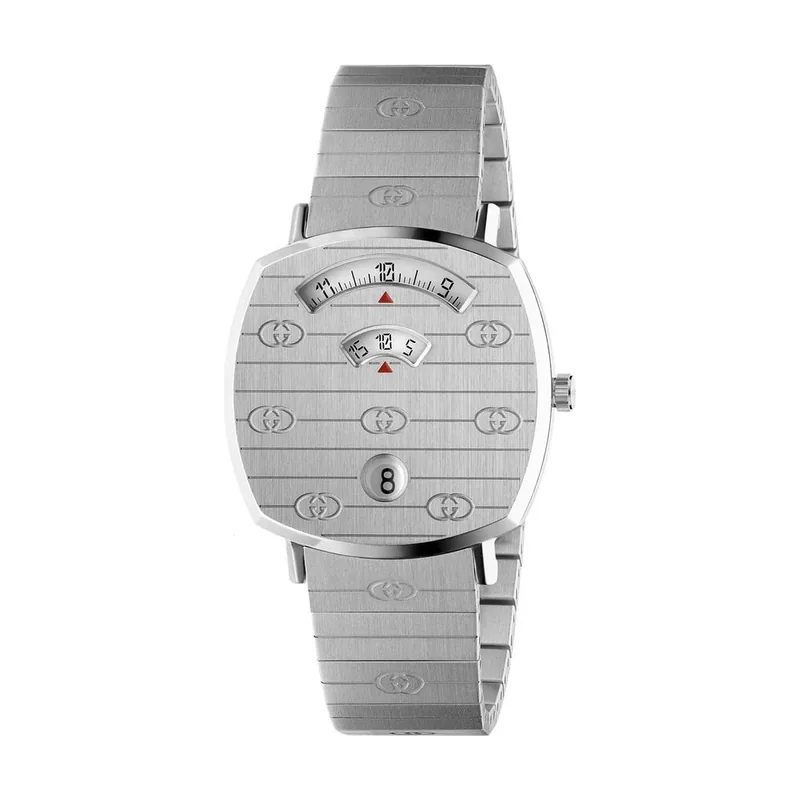 Gucci Reloj Grip Stainless Steel GG Engraved YA157401